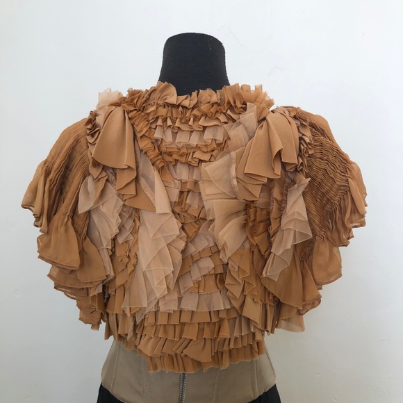 Caramel Ruffled Bolero - Picture 3 of 3